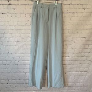 Aritzia Wilfred Alanya High Waisted Wide Leg Dress Pant Trousers Blue Size 0